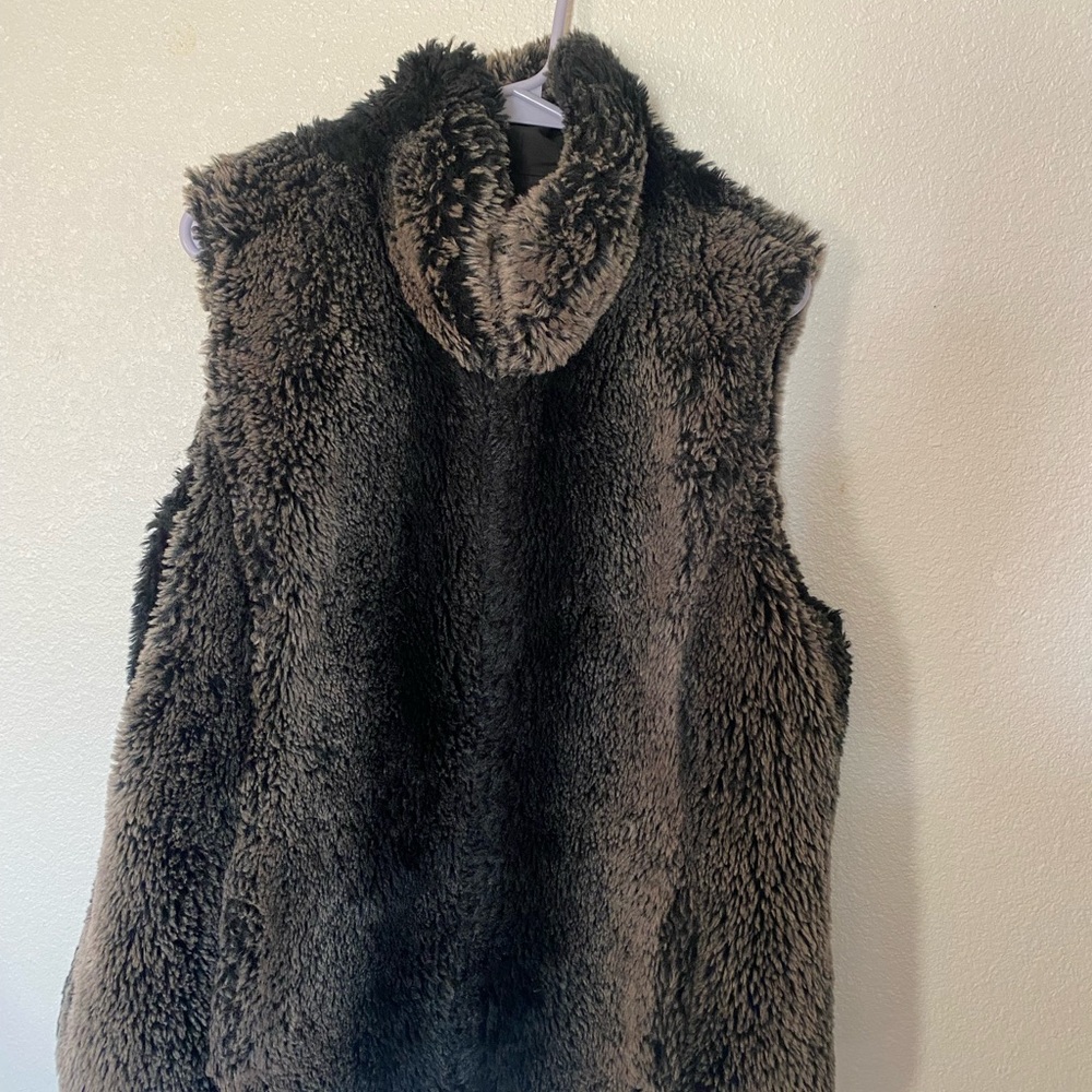 Others Follow Brown Fuzzy Vest